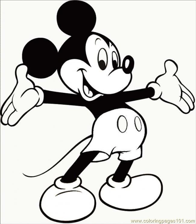 Plansa de colorat cu Mickey Mouse 70 73